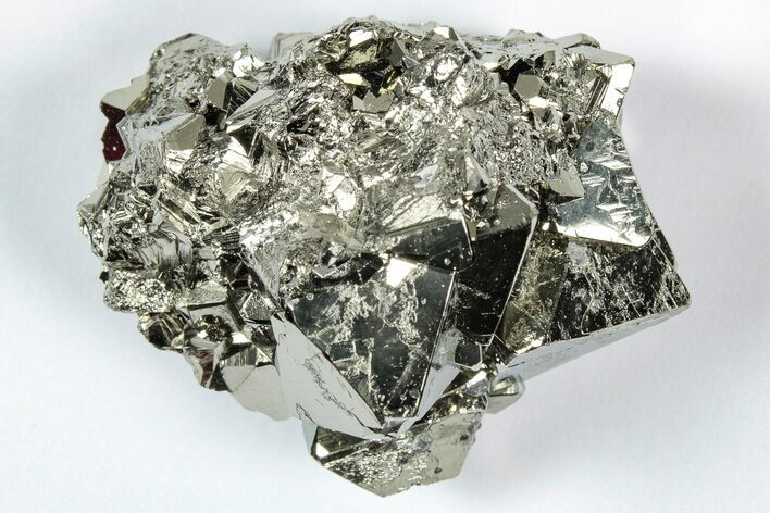 Gleaming Octahedral Pyrite Crystal Cluster - Peru #352306